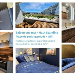 L'astronaute - Balcon Vue - Clim - Place Parking Privee - Marina Baie Des Anges Villeneuve-Loubet